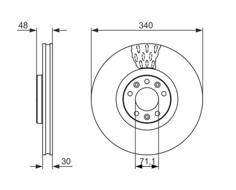 Disque de frein BD1655 Bosch, Image 5