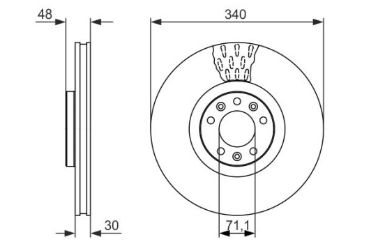 Disque de frein BD1655 Bosch, Image 5