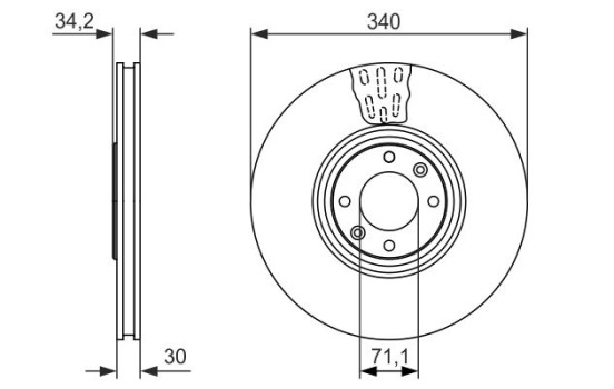 Disque de frein BD1656 Bosch, Image 5