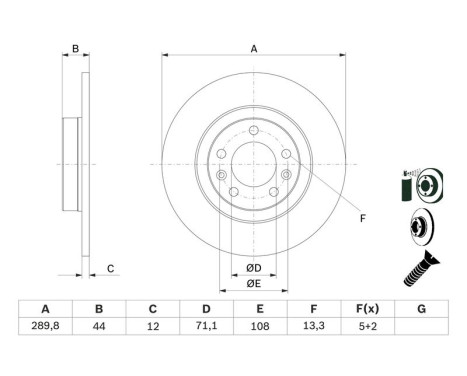 Disque de frein BD1657 Bosch, Image 5