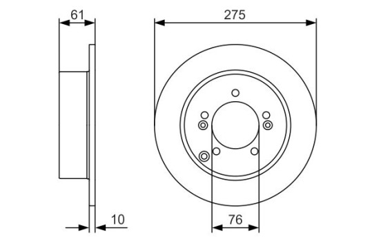 Disque de frein BD1660 Bosch, Image 5