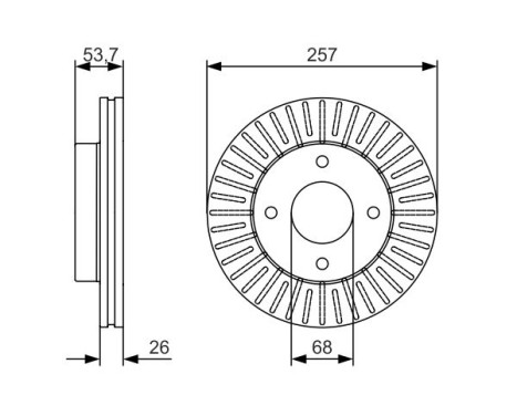 Disque de frein BD1664 Bosch, Image 5