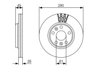 Disque de frein BD1669 Bosch