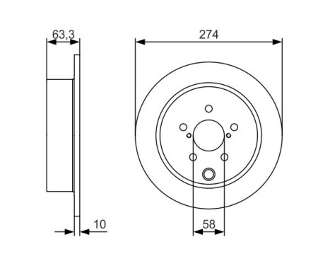 Disque de frein BD1674 Bosch, Image 5