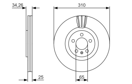 Disque de frein BD1675 Bosch