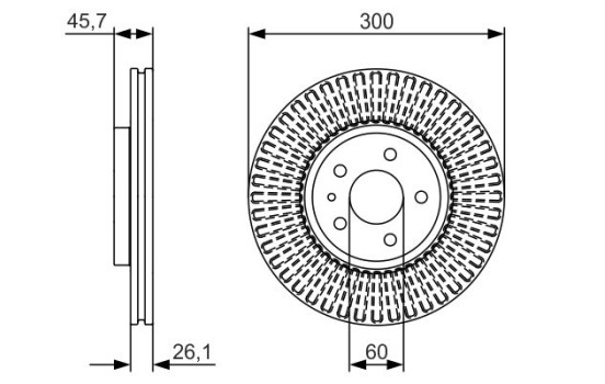 Disque de frein BD1678 Bosch, Image 5