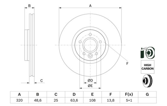 Disque de frein BD1682 Bosch, Image 5