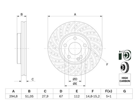 Disque de frein BD1689 Bosch, Image 5