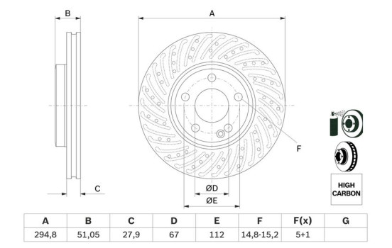 Disque de frein BD1689 Bosch, Image 5