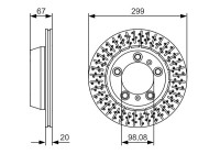 Disque de frein BD1696 Bosch