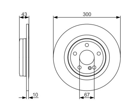 Disque de frein BD1725 Bosch, Image 2