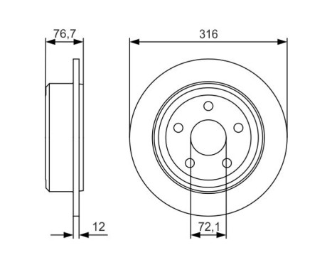 Disque de frein BD1743 Bosch, Image 5