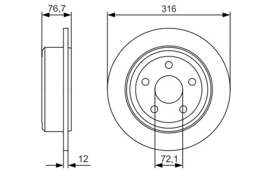 Disque de frein BD1743 Bosch, Image 5