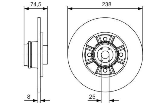 Disque de frein BD1806 Bosch