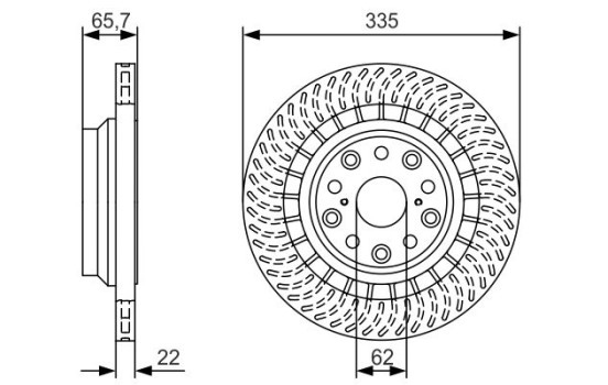 Disque de frein BD1833 Bosch