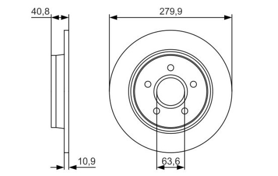 Disque de frein BD1926 Bosch, Image 5