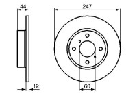 Disque de frein BD2046 Bosch