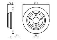 Disque de frein BD2073 Bosch