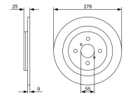 Disque de frein BD2105 Bosch