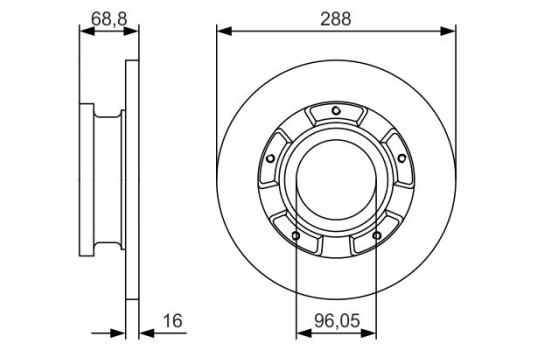 Disque de frein BD2122 Bosch, Image 5