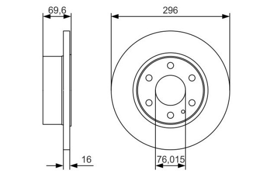 Disque de frein BD2123 Bosch