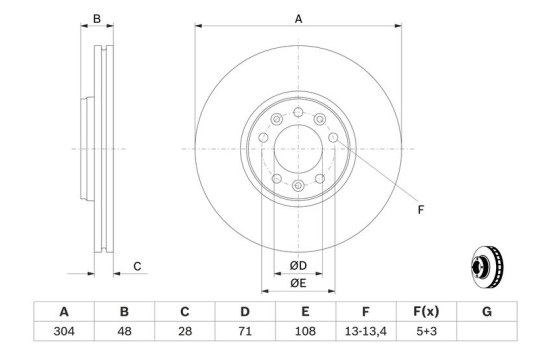 Disque de frein BD2192 Bosch
