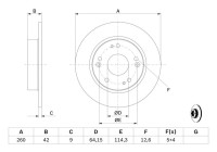 Disque de frein BD2202 Bosch