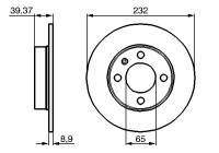 Disque de frein BD2206 Bosch