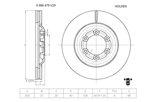 Disque de frein BD2262 Bosch