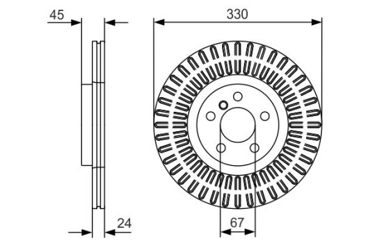 Disque de frein BD2415 Bosch, Image 5