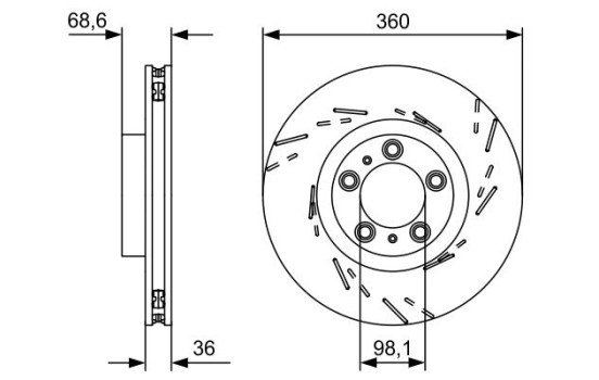 Disque de frein BD2444 Bosch, Image 5