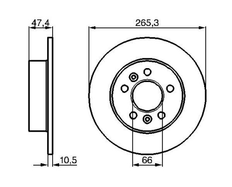 Disque de frein BD249 Bosch, Image 5