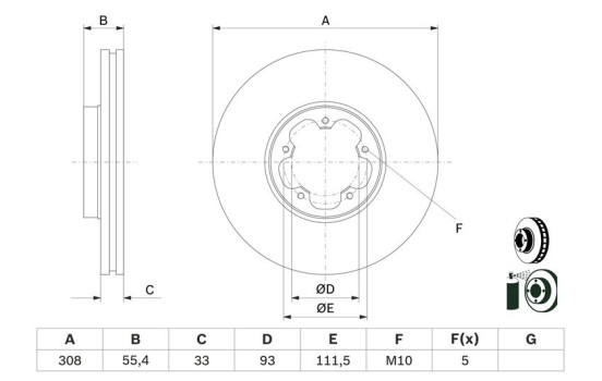 Disque de frein BD2526 Bosch