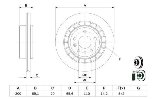 Disque de frein BD2535 Bosch, Image 5