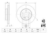 Disque de frein BD2546 Bosch