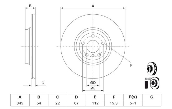 Disque de frein BD2548 Bosch, Image 5