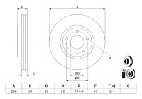 Disque de frein BD2562 Bosch