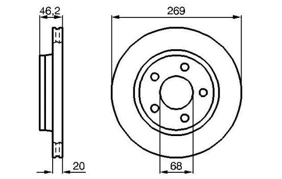 Disque de frein BD259 Bosch