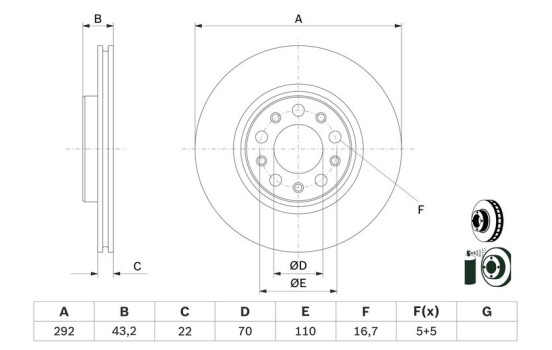 Disque de frein BD2631 Bosch