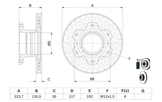 Disque de frein BD2649 Bosch, Image 5