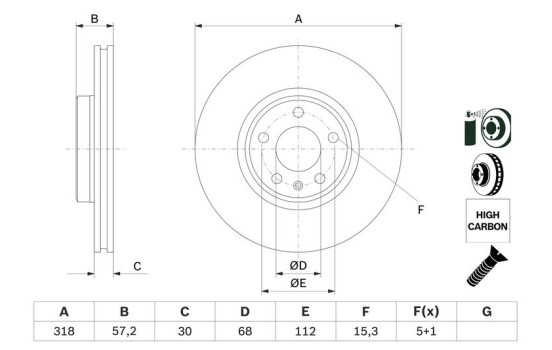 Disque de frein BD2650 Bosch