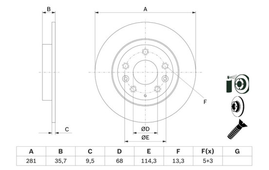 Disque de frein BD2656 Bosch