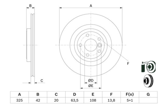 Disque de frein BD2662 Bosch