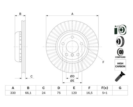 Disque de frein BD2671 Bosch, Image 5