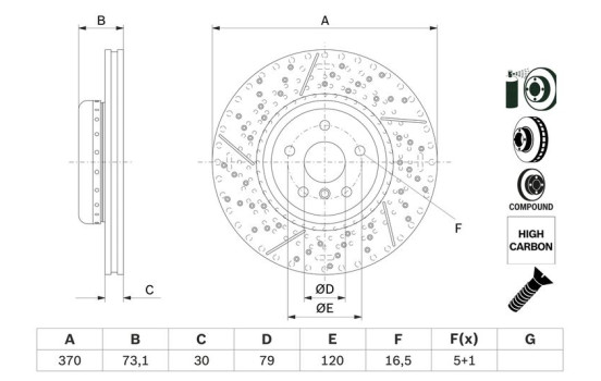 Disque de frein BD2674 Bosch, Image 5