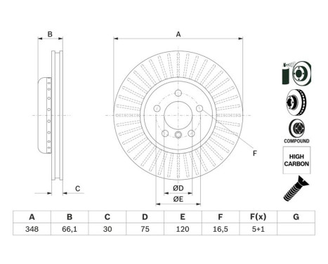 Disque de frein BD2680 Bosch, Image 5