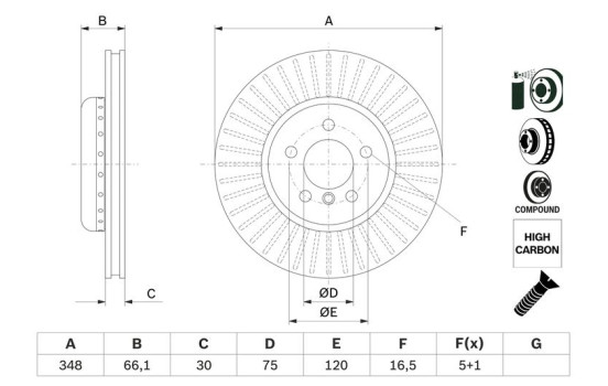 Disque de frein BD2680 Bosch, Image 5