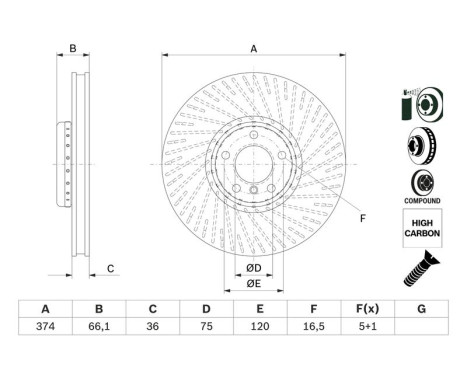 Disque de frein BD2695 Bosch