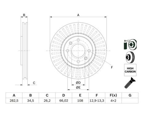 Disque de frein BD2699 Bosch, Image 5