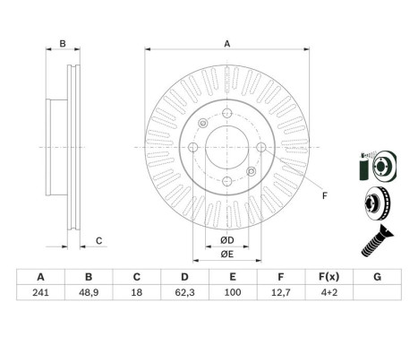 Disque de frein BD2705 Bosch